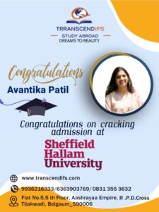 Avantika patil Student of Trranscend IFS